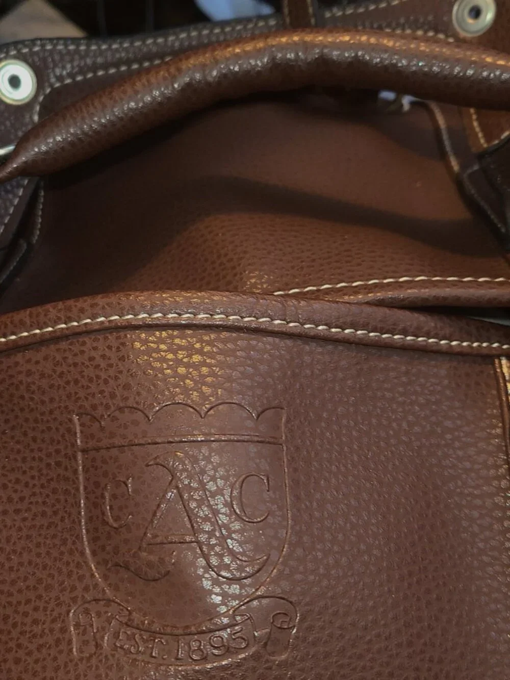 Barrington Premium Florentine Leather Captains Bag Duffle Weekender Carry on